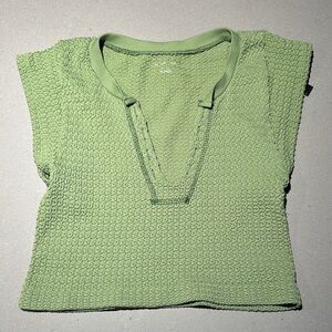Urban Outfitters Green Textured Women's Top